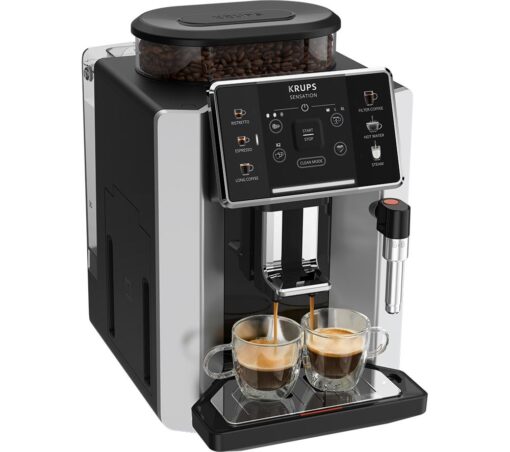 KRUPS Sensation EA910E40 Bean to Cup Coffee Machine - Silver & Black, Silver/Grey,Black