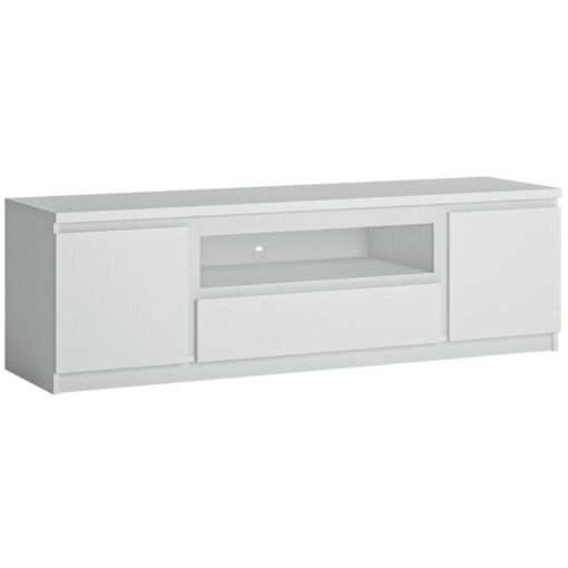 Karino 2 Door 1 Drawer 166 cm Wide TV Cabinet In White