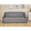 Kosy Koala - Daybed with Trundle grey 3ft single fabric tufted wooden day bed bedroom