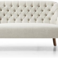 Kyoto Charlie Fabric 2 Seater Sofa - Cream