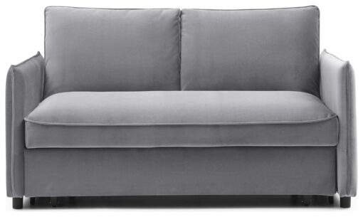 Kyoto Ruben Velvet 2 Seater Sofa Bed - Grey