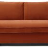 Kyoto Ruben Velvet 2 Seater Sofa Bed - Orange