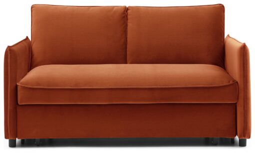 Kyoto Ruben Velvet 2 Seater Sofa Bed - Orange