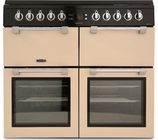 LEISURE Chefmaster CC100F521C 100 cm Dual Fuel Range Cooker - Cream & Black, Cream