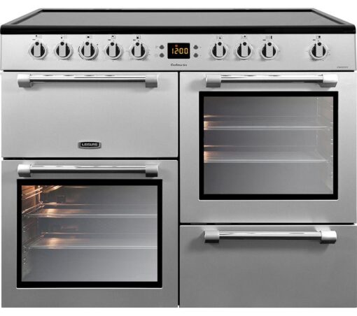 LEISURE Cookmaster CK100C210S Electric Ceramic Range Cooker - Silver & Chrome, Silver/Grey