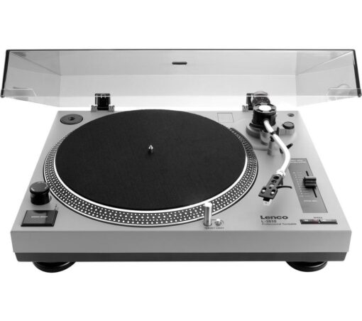 LENCO L-3810 Direct Drive Turntable - Grey, Silver/Grey