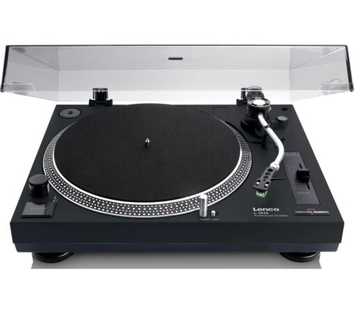 LENCO L-3828 Direct Drive Turntable - Black, Black