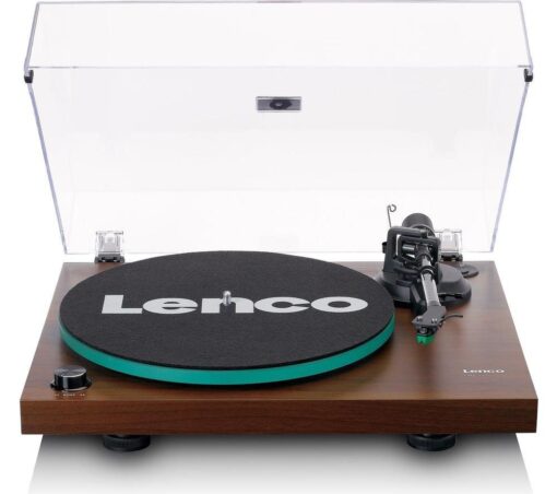 LENCO LBT-225 Belt Drive Bluetooth Turntable - Walnut, Brown