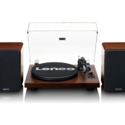 LENCO LS-600 Belt Drive Bluetooth Turntable - Walnut, Brown