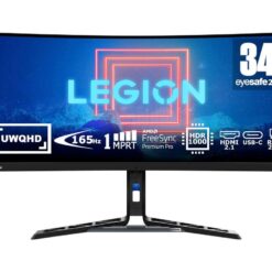 LENOVO Legion Y34wz-30 Quad HD 34" Mini LED Gaming Monitor - Black, Black