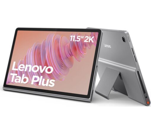 LENOVO Tab Plus 11.5" Tablet with Sleeve - 128 GB, Luna Grey, Silver/Grey