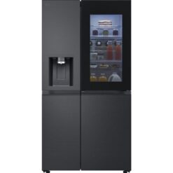 LG InstaView GSXE90EVAD American-Style Smart Fridge Freezer - Essence Black Steel, Silver/Grey,Black