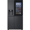 LG InstaView GSXE91EVAD American-Style Smart Fridge Freezer - Black Steel, Black