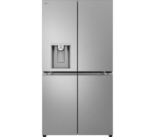 LG NatureFRESH GML960PYFE Slim American-Style Fridge Freezer - Prime Silver, Silver/Grey