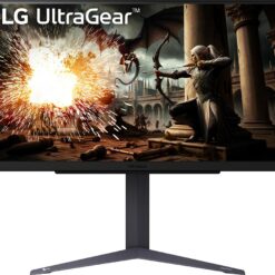 LG UltraGear 27GS75Q-B.AEK Quad HD 27" IPS LCD Gaming Monitor - Dark Grey, Silver/Grey,Purple