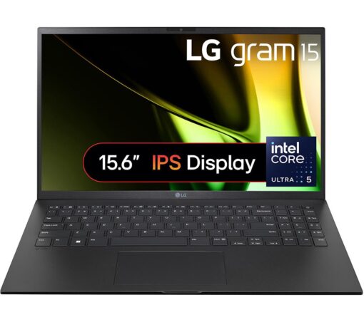 LG gram 15 15Z90S 15.6" Laptop - Intel®Core™ Ultra 5, 512 GB SSD, Black, Black