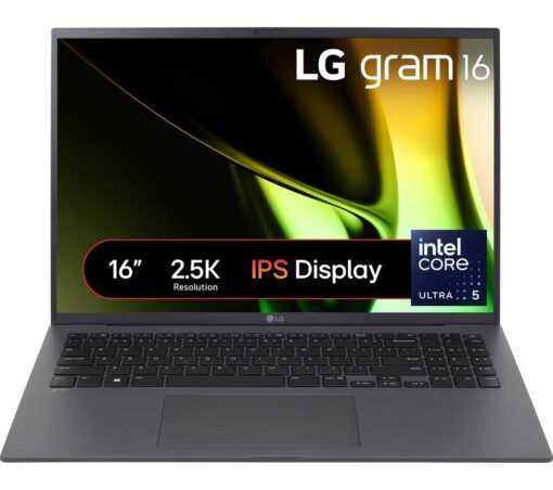 LG gram 16 16Z90S 16" Laptop - Intel®Core™ Ultra 5, 1 TB SSD, Grey, Silver/Grey