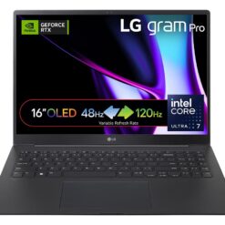 LG gram Pro 16 16Z90SP 16" Laptop - Intel®Core™ Ultra 7, 2 TB SSD, Black, Black