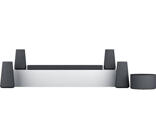 LOEWE Home Cinema Set 553 5.1.2 Wireless Soundbar with Dolby Atmos & DTS Virtual:X - Basalt Grey, Silver/Grey