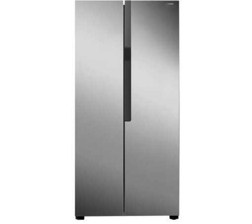 LOGIK LESSBSX23 Slim American-Style Fridge Freezer - Inox, Silver/Grey