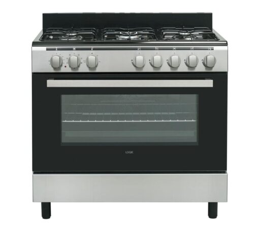 LOGIK LFTG90X18 90 cm Dual Fuel Range Cooker - Stainless Steel, Stainless Steel