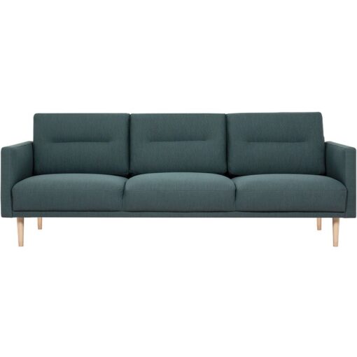 Larvik 3 Seater Sofa - Dark Green, Oak Legs