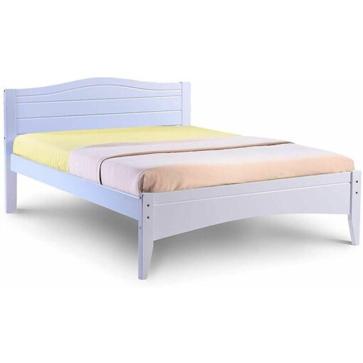 Lauren White Wooden Slatted Bed Frame (Frame Only) - 4FT Small Double