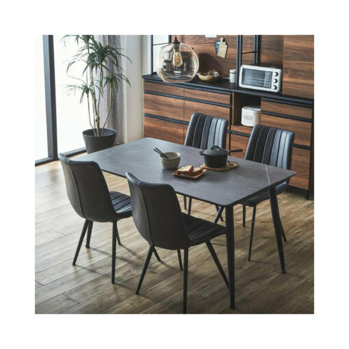 Live Edge Large Wood And Metal Dining Table Set Grey With 8 Chairs