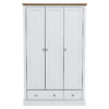 Lpd Furniture - Devon 3 Door 2 Drawer Wardrobe White