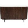 Luxor Mango Wood Sideboard With Marble Top & Metal Legs