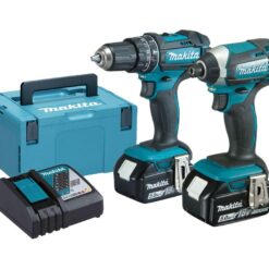 MAKITA DLX2131TJ Cordless Combi Drill and Impact Driver Set with 2 Batteries