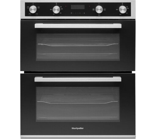 MONTPELLIER DO3550UB Built-under Double Oven - Black & Stainless Steel, Stainless Steel