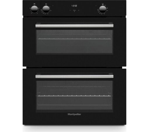 MONTPELLIER MBUDO72 Built-under Double Oven - Black, Black,Silver/Grey