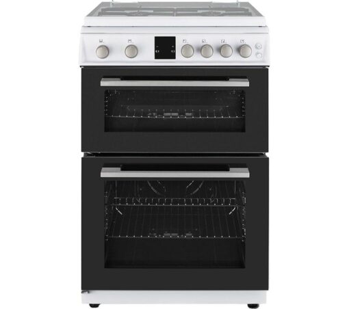 MONTPELLIER MDOG60LW 60 cm Gas Cooker - White & Silver, White,Silver/Grey