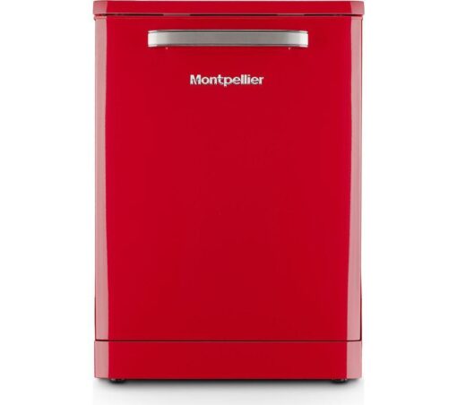 MONTPELLIER Retro MAB1353DR Full-size Dishwasher - Red, Red