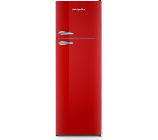 MONTPELLIER Retro MAB346ER 80/20 Fridge Freezer - Red, Red