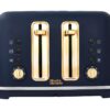 MORPHY RICHARDS Accents 242045 4-Slice Toaster - Midnight Blue & Gold, Blue