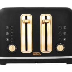 MORPHY RICHARDS Accents 242047 4-Slice Toaster - Black & Gold, Black