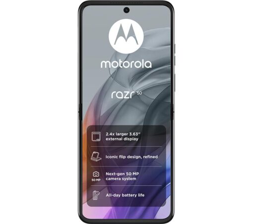 MOTOROLA Razr 50 - 256 GB, Koala Grey, Silver/Grey