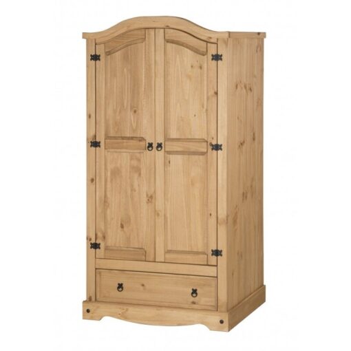 Mercers Furniture - Corona 2 Door 1 Drawer Arch Top Wardrobe