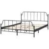 Metal EU King Size Bed Black Adyan