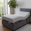 Mibed Memory Small Double Adjustable Bed With Drawer - Grey