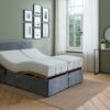 Mibed Memory Superking Adjustable Bed With Drawer - Grey