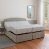 Mibed Pocket Superking Adjustable Bed With Drawer- Dark Grey