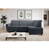 Milo Right Hand Facing Fabric Corner Sofa Bed - Dark Grey