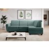 Milo Right Hand Facing Fabric Corner Sofa Bed - Mint