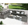 Modernluxe - Rattan Garden Furniture Set 9-Seater Large Outdoor Corner Sofa Set Garden Lounge Patio Sofa Set with Coffee Table