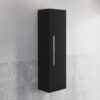 NRG - Bathroom Cabinet Wall Hung Matt Black 1200mm Tall Storage Unit Furniture