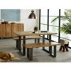 Natural Essential Live Edge Large Dining Table Set With 8 Chairs