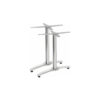 Netfurniture - Alome Aluminium Twin Leg Table Base - Silver